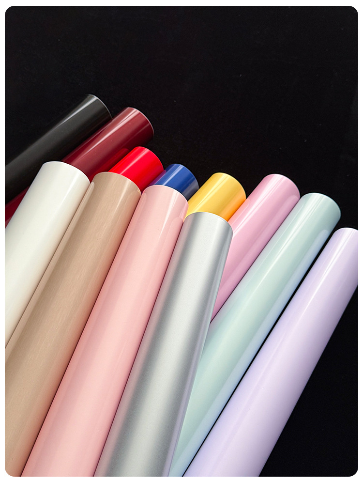 花衣裳微醺二代加厚防水鲜花包装纸亮面单色花艺包装材料现货批发详情4