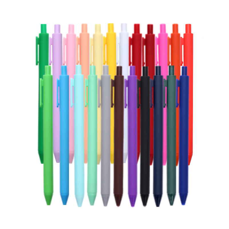 Source Abs Scrub Advertising Pen 0.5 Neutral Pen Retro Color Pen Morandi Ballpoint Pen Multi-Color Option Item Picture