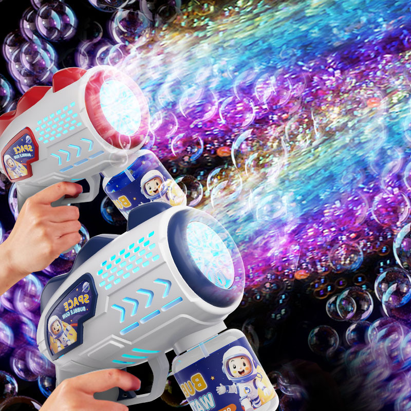 泡泡机太空宇航员全自动加特林泡泡枪电动带灯光爆款儿童玩具跨境详情图2