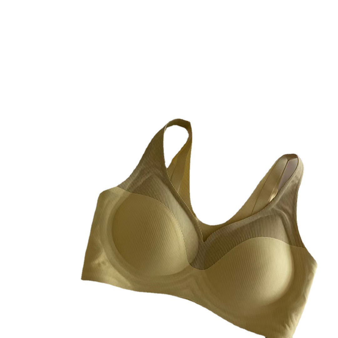 Latex Soft Support Seamless Jelly Bra Women's Non-Underwire One-Piece Small Breast Push-Up Bra Item Picture