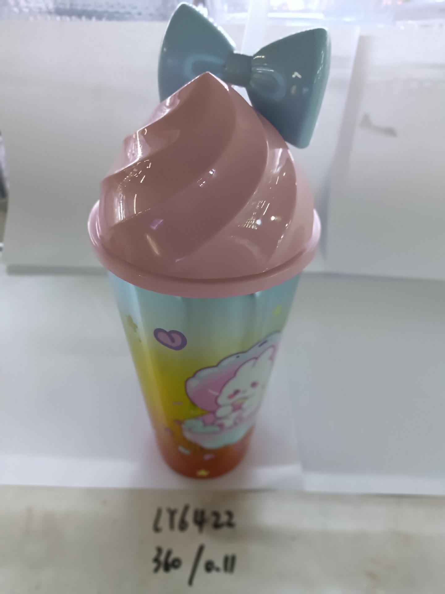 外贸产品卡通吸管杯发光塑料杯太空杯随手杯儿童果汁杯创意水杯详情图3