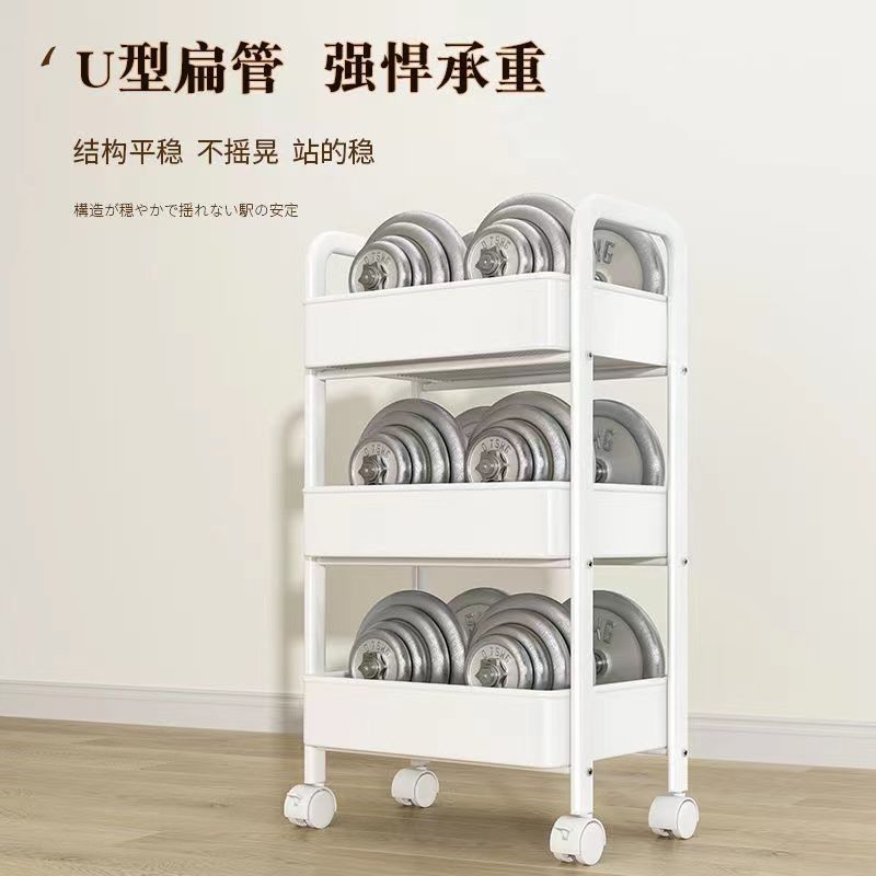 Trolley storage rack, kitchen floor, bedroom, multi-level baby snack, mobile bathroom, toilet storage rack Specification image