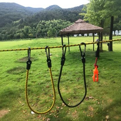 登山扣弹力绳固定绑带，防风帐篷固定绳