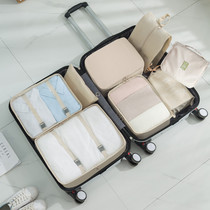 Cross-border hot travel bag eight sets of twill waterproof luggage clothing storage bag multi-piece set