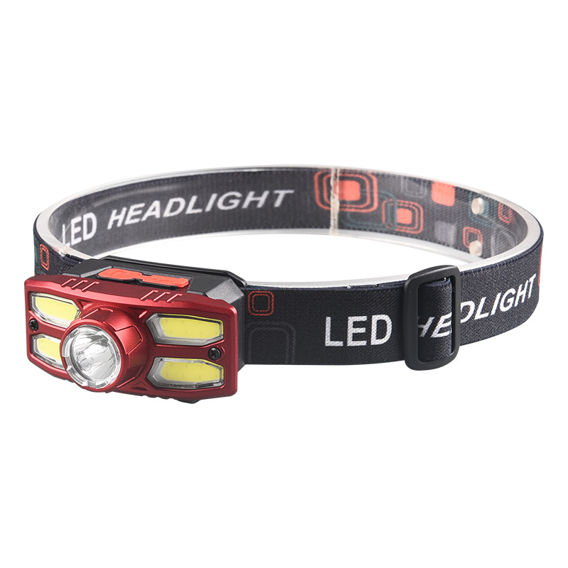 Small portable led headlight outdoor camping usb charging headlight fishing headlight flashlight Headlight flashlight headlight