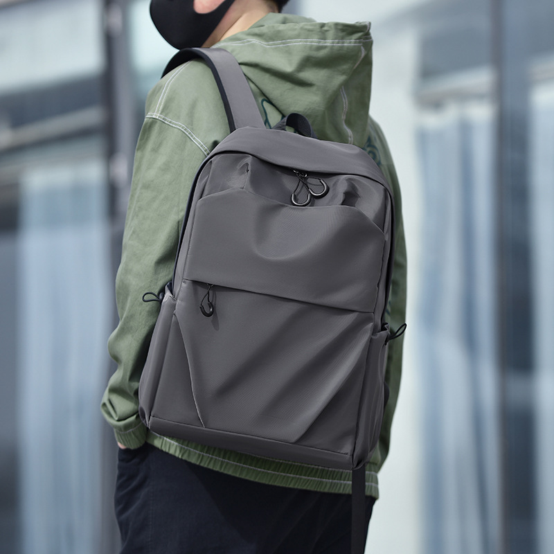 Cross-border nylon backpack, lightweight men's casual travel bag, large-capacity schoolbag, simple computer bag for college students