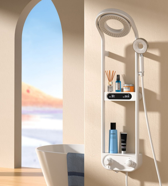High-end intelligent copper body gun ash shower shower set
