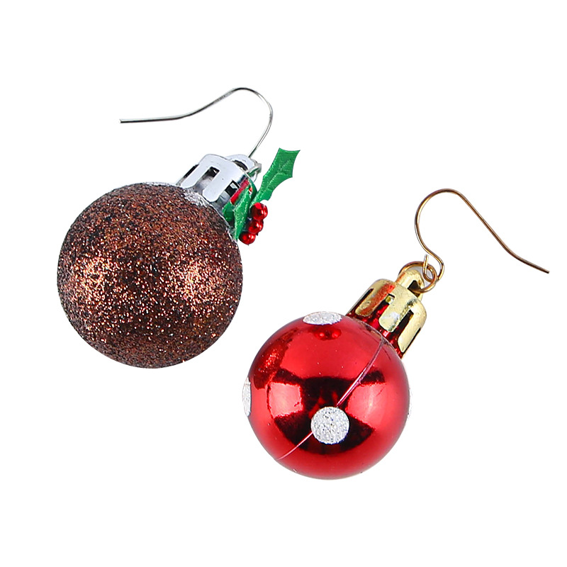 耳饰/圣诞白底实物图