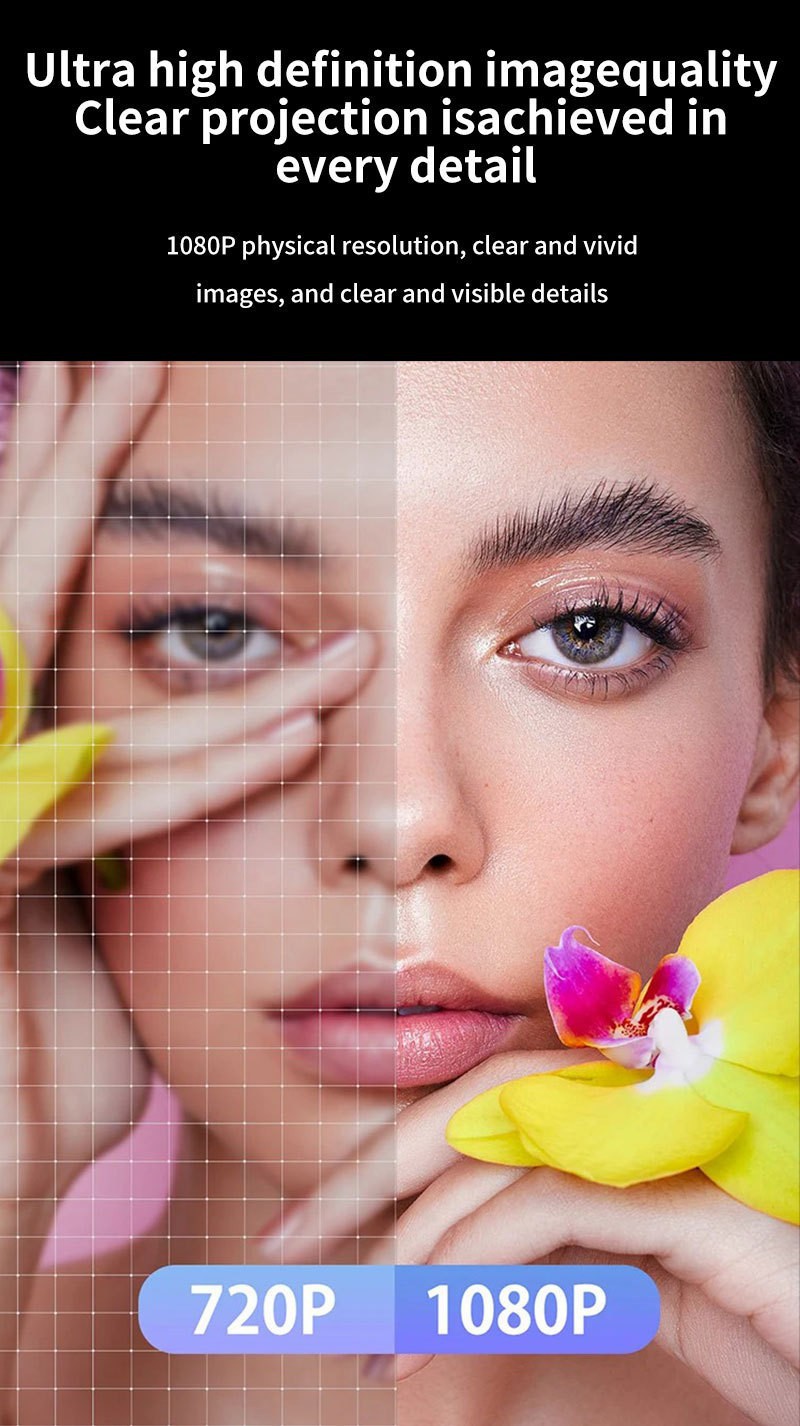 جهاز عرض منقول محمول 4K يعمل بنظام عرض في الهواء الطلق عبر الحدود A10 (A10) pic 4