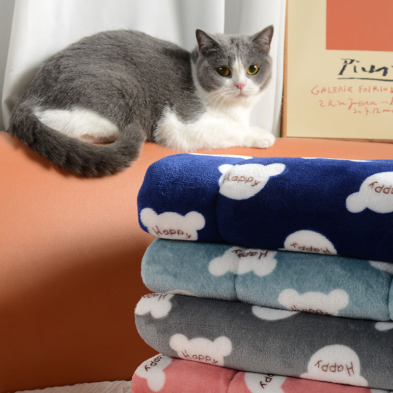 Autumn and winter dog kennel cartoon cat kennel sleeping cotton quilt pet kennel mat dog mat Winter cat thick mat details Picture