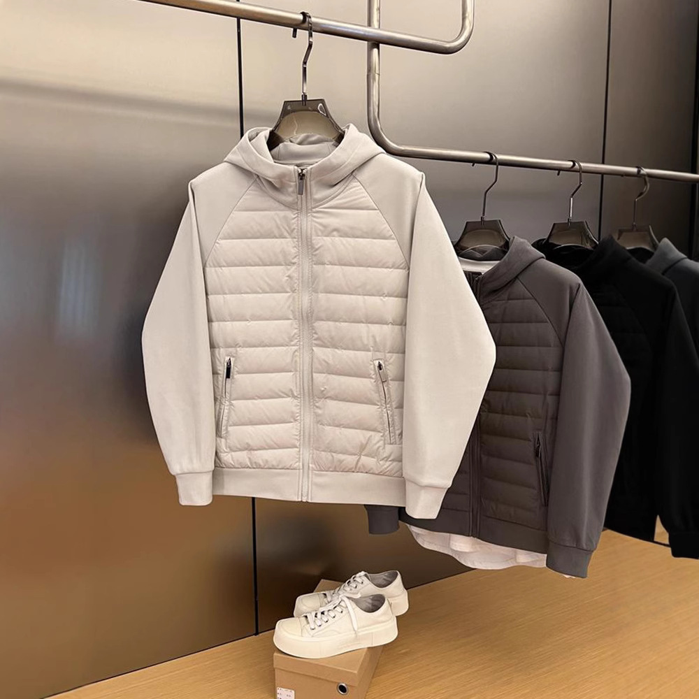 90 white duck down light down jacket for men's autumn and winter 2024 new trendy brand with thickened down and hooded jacket Specification image