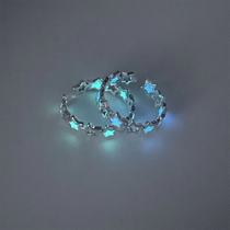 Bored! Wear a glowing star ring! Creative luminous pentagram male and female student rings