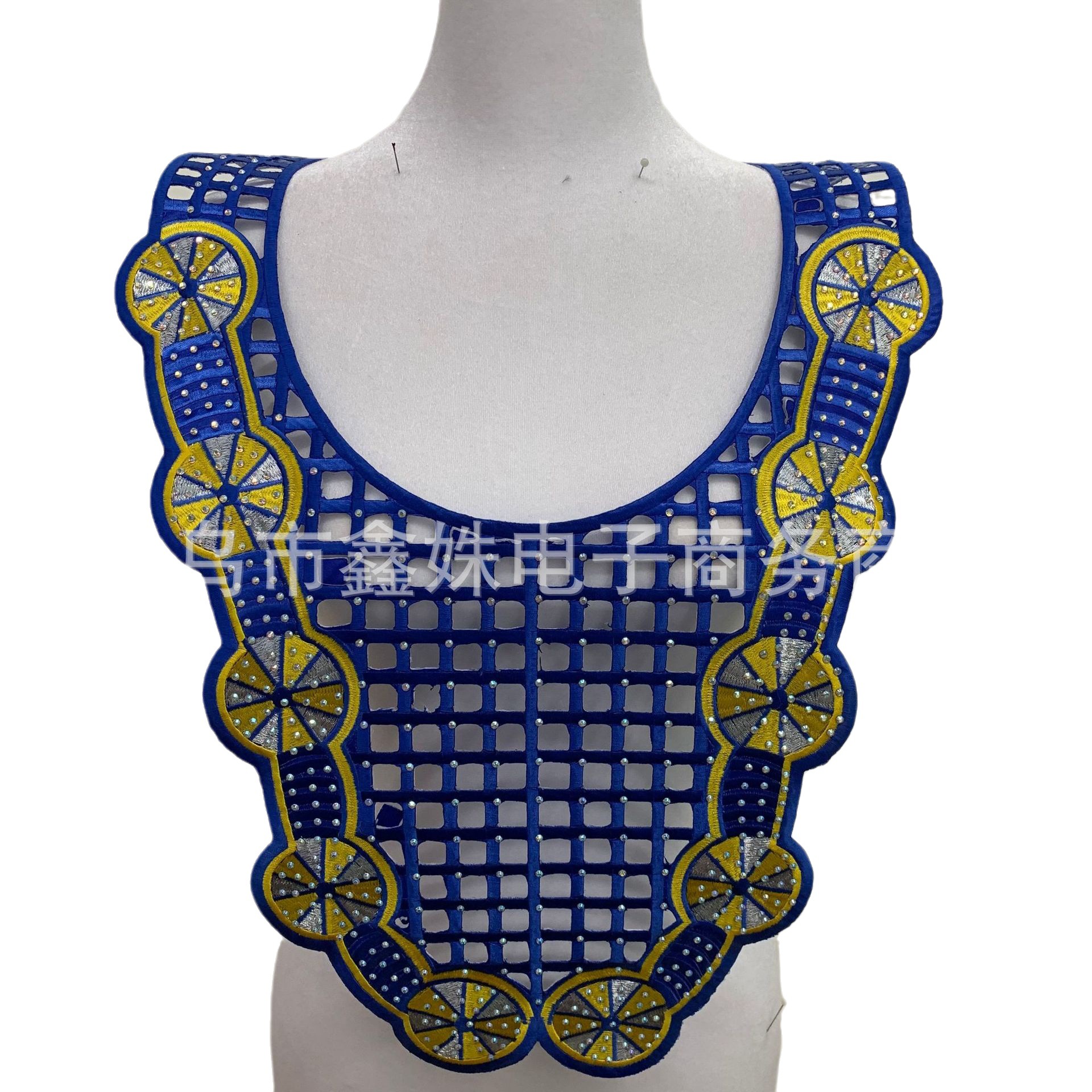 Ethnic embroidery, embossed beaded fabric, stage set accessories, cheongsam decoration, large embossed diamond patch
