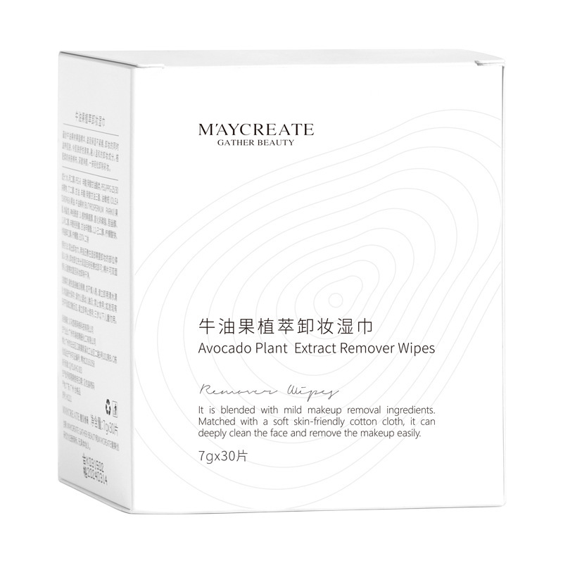 30 pieces/box of makeup remover disposable wet wipes gently clean makeup remover Item Picture