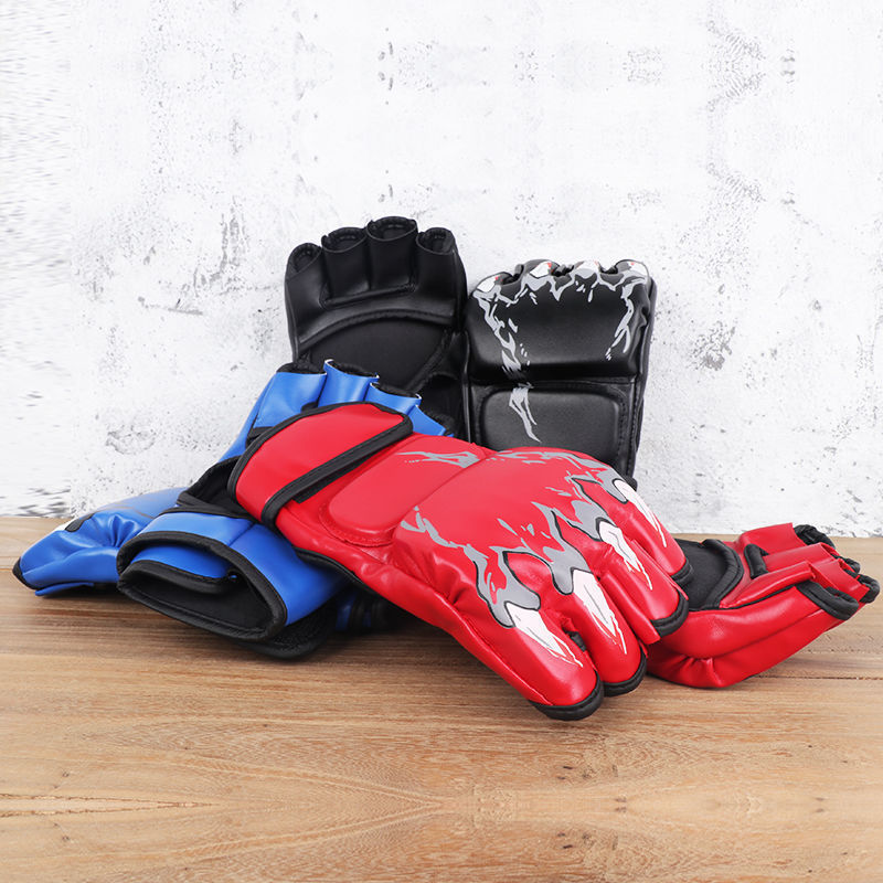 Boxing Gloves Adult Children Sanda Men's And Women's Half Finger Punching Sandbag Training Equipment Taekwondo Gloves Application Scenario