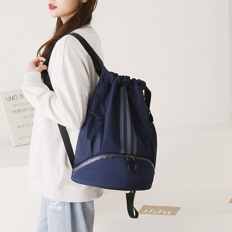 Oxford Cloth Backpack Basketball Bag Separate Shoe Position Wet And Dry Separate Swimming Bag Outdoor Sports Shoulder Drawstring Bag details Picture