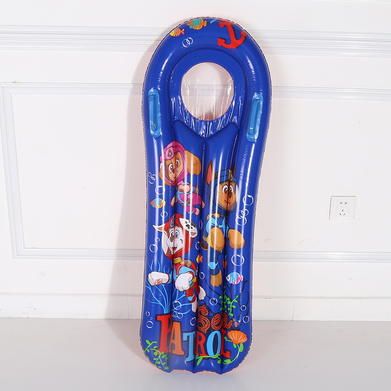 Manufacturers sell inflatable surfboards children's floating drainage water playing toys mount floating bed learn to swim puppy floating board details Picture