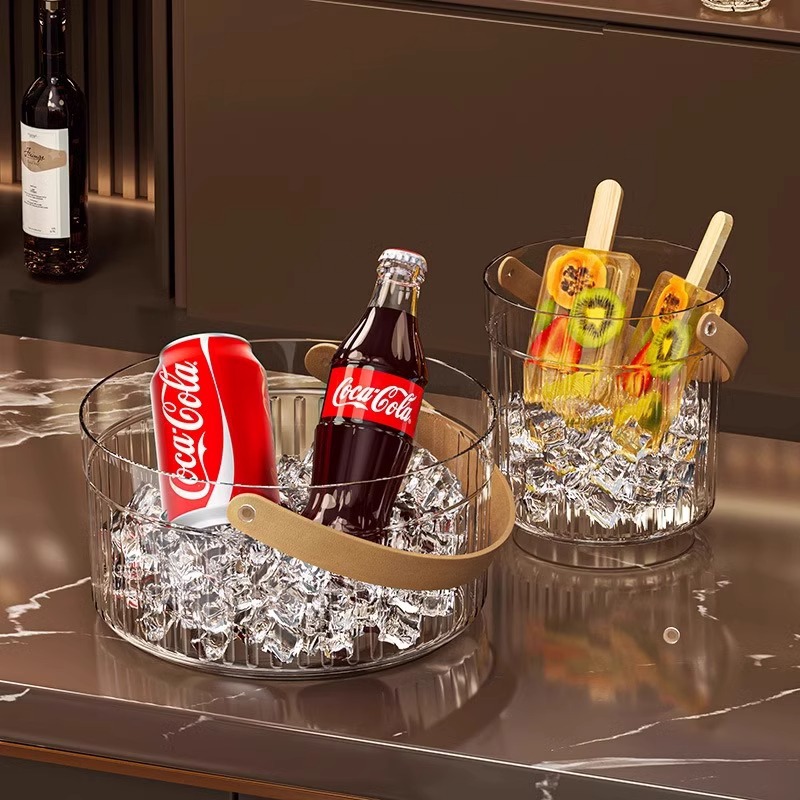 High-appearation-level ice bucket for home use, beer, champagne, red wine, outdoor picnic, fruit storage basket, bar and KTV portable details Picture