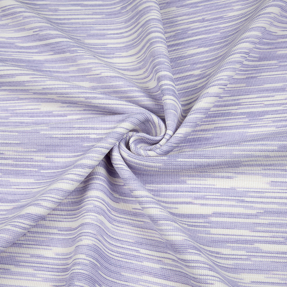 Imitation colored cotton ribbed small sweatshirt, elastic striped sportswear, casual home wear, sweatshirt, T-shirt, striped fabric knitted fabric Specification image