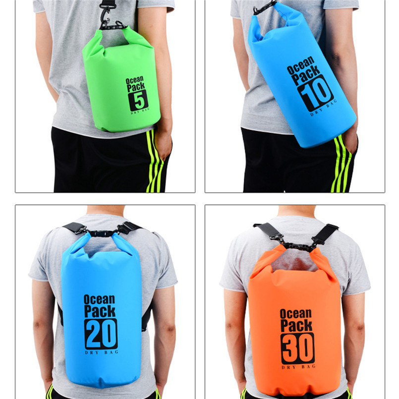 Cross-Border Hot Pvc Waterproof Bag Beach Rafting Swimming Bag Bucket Outside Single And Double Shoulder Backpack Wholesale Specification drawing