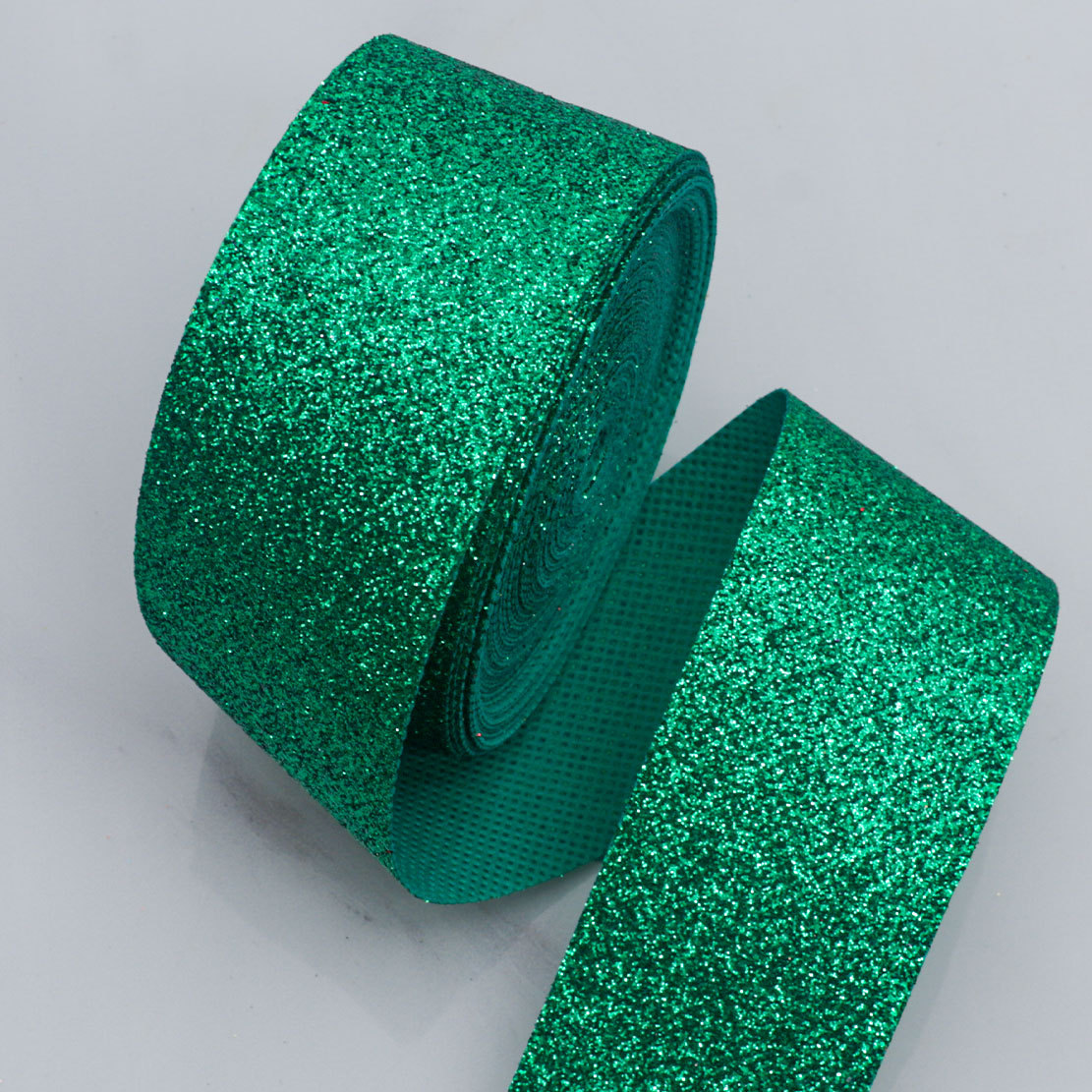 Cross-border colorful powder-sprinkled gold scallion ribbon, diy Christmas bow gift box packaging, accessories and ribbons Specification image