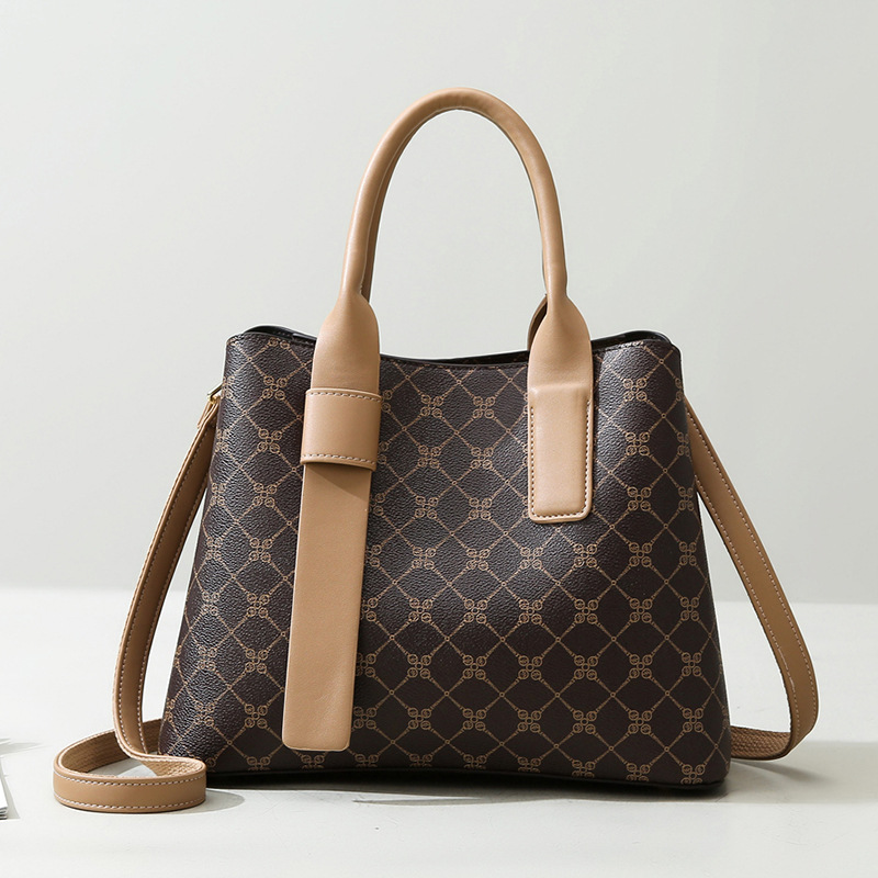 New 2024 elegant ladies' handbag, commuter soft leather large capacity crossbody bag, embossed single-shoulder tote bag details Picture