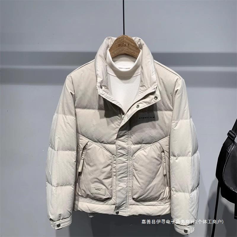 2024 Wuhan men's solid color casual and versatile thickened warm men's down jacket factory wholesale details Picture