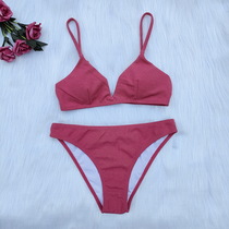 Plain triangle bikini women Europe and America fashion sexy swimsuit two-piece surf cool swimsuit women 2250