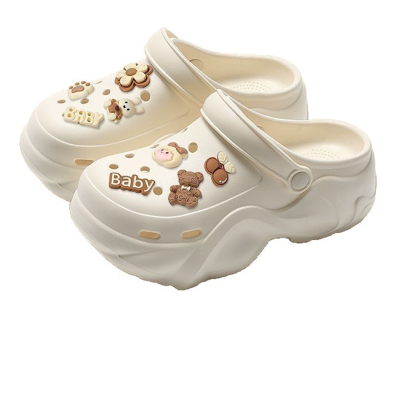 EVA material thick-soled women's clogs, thick-soled height-increasing, anti-slip, odor-proof, cute sandals, versatile and casual for women's outerwear Item Picture