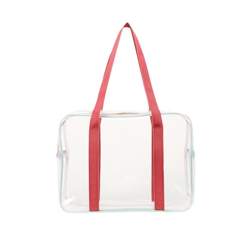 果冻包女大透明化妆pvc洗漱浴兜澡堂防水游泳收纳手提袋子沙滩包