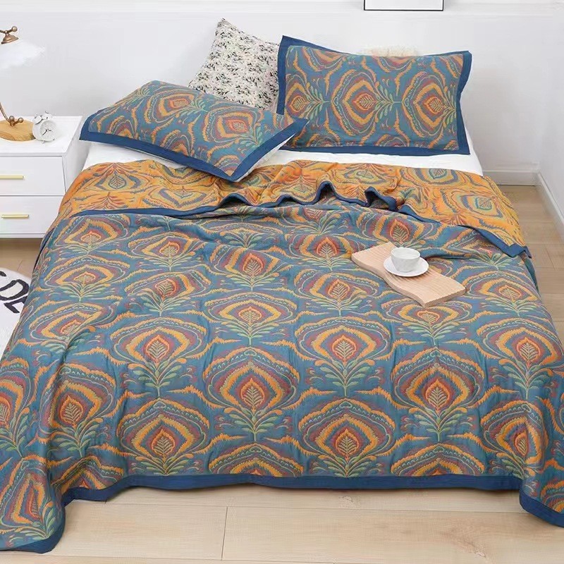 2022 New Style gauze bed cover three-piece set washable adult sweat-absorbing and non-sticky soybean fiber quilt sheet Application Scenario