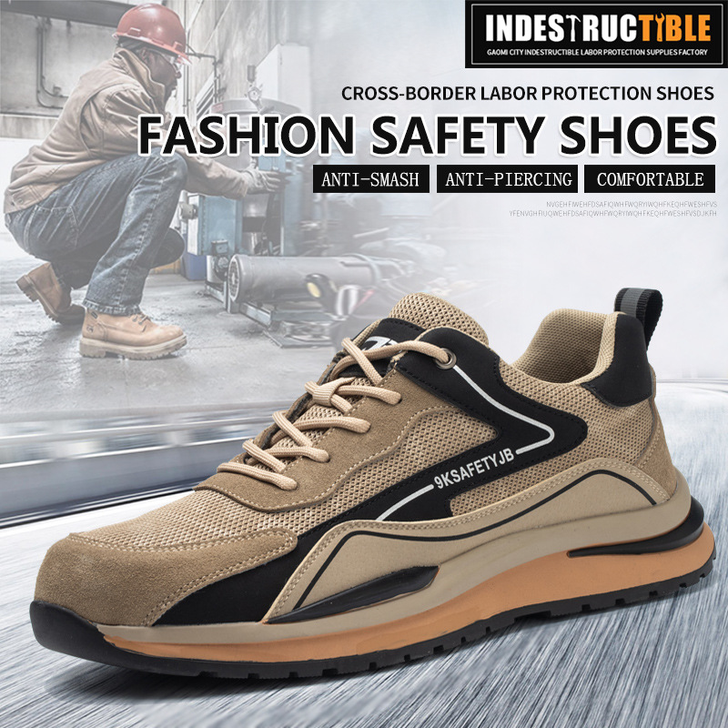 Cross-Border Low-Top Flying Weaving Work Safety Shoes Site Logistics Anti-Collision Protection Shoes Breathable Wear Protection Shoes