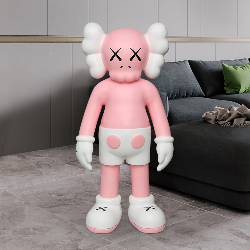 Fashion Brand Kaws Figure Large Decoration Landing Net Red Light Luxury Modern Simple Living Room Tv Cabinet Window Violence Bear Specification drawing