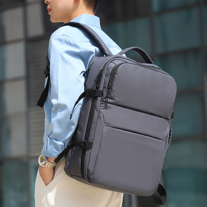 商务双肩包大容量旅行包定 制背包印logo印字图案男士电脑包背包详情图1
