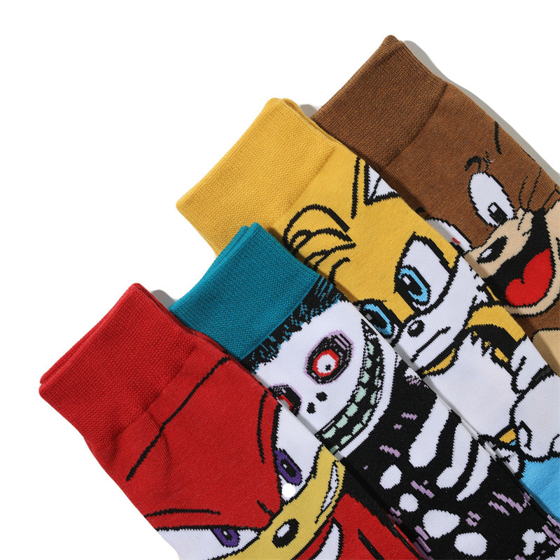 Calcetines de anime personalidad de dibujos animados calcetines de película de joker calcetines de algodón zhong-tong hombres y mujeres crossover calcetines de anime calcetines de skate Item Picture