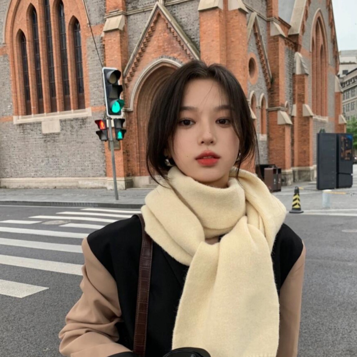 清新校园氛围流行ins网红同款平价通勤极简糖果秋冬围巾保暖百搭详情19