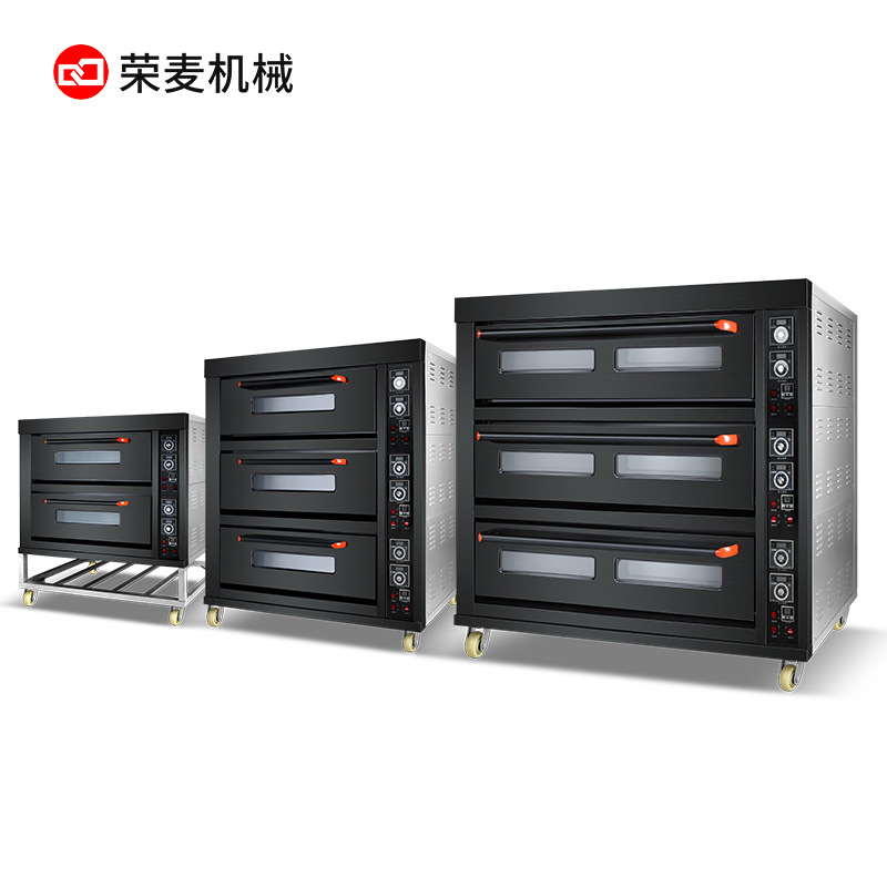 Horno de cocina plana torta inteligente pizza horno grande equipo de horneado gran horno de pan de seis bandejas de tres niveles comercial Specification image
