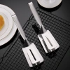 304 stainless steel food tongs, steak tongs, food barbecue tongs, kitchen bread tongs, hand-held pancake spatulas, thickened Application Scenario
