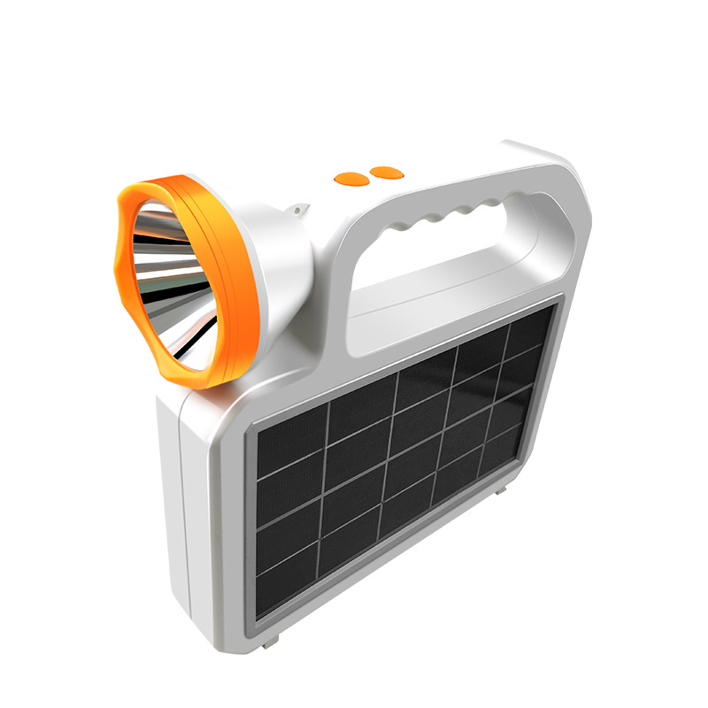Searchlight led solar portable lamp rechargeable flashlight Strong light outdoor explosion-proof emergency rechargeable flashlight Item Picture