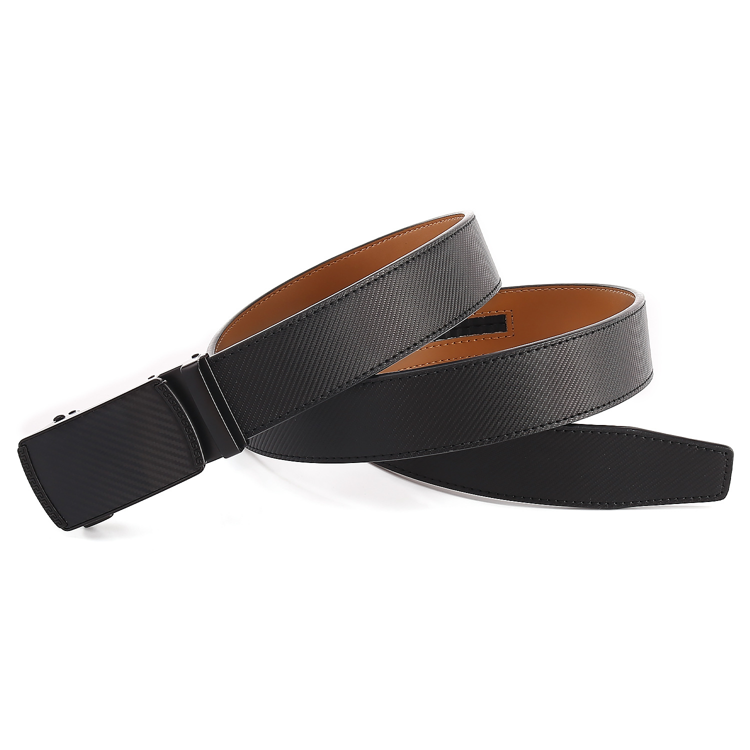 跨境外贸男士皮带二层牛皮男士真皮自动带商务百搭腰带现货皮带男详情1