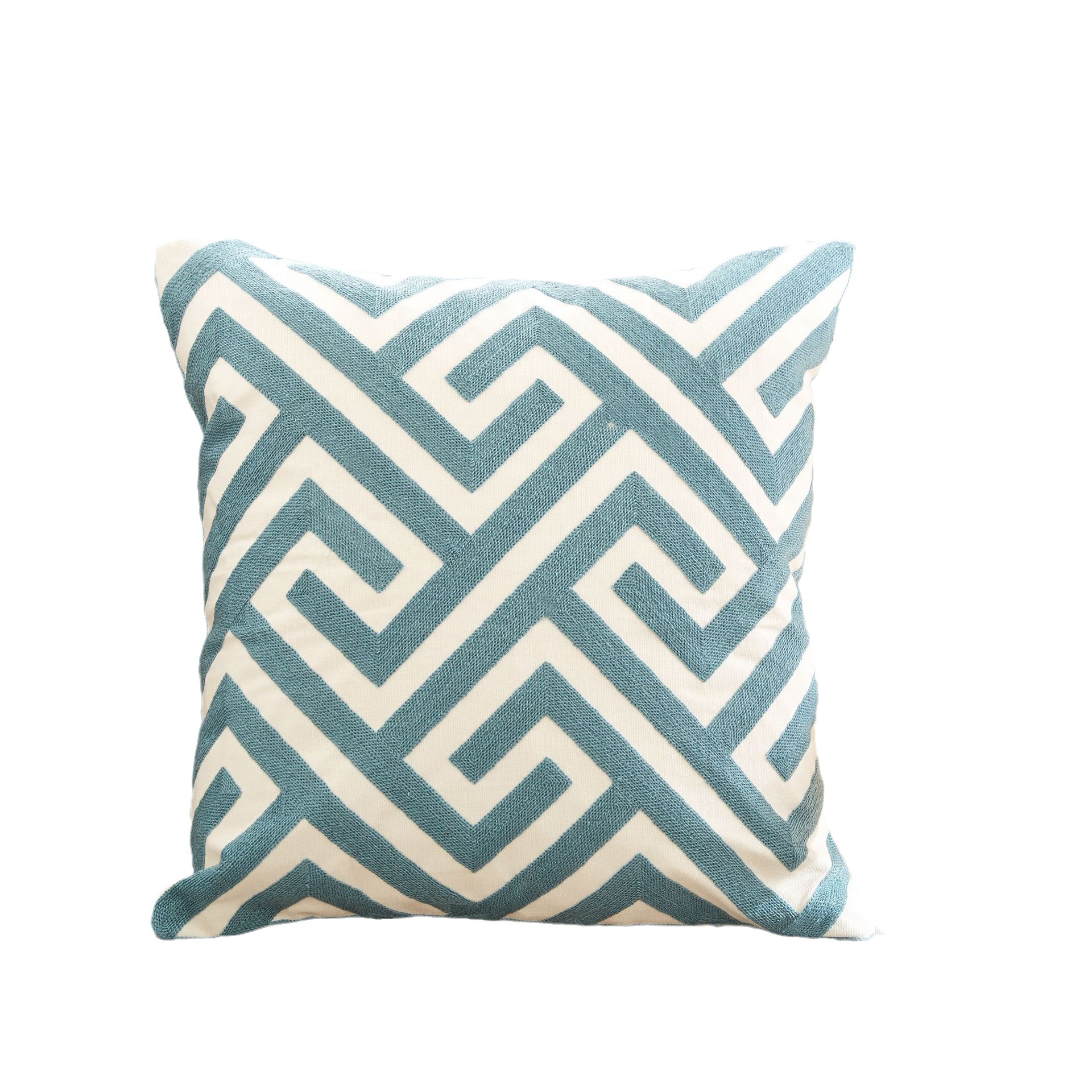 Nordic Simple Geometric Lines Sofa Pillow Office Cotton Linen Embroidery Cushion Exported Amazon Pillowcase Item Picture