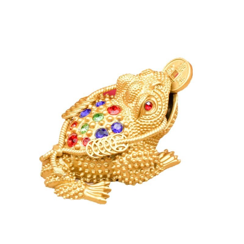 三足金蟾彩钻镂空沙金金蟾摆件客厅茶宠开业礼品家居创意小摆国潮详情图5