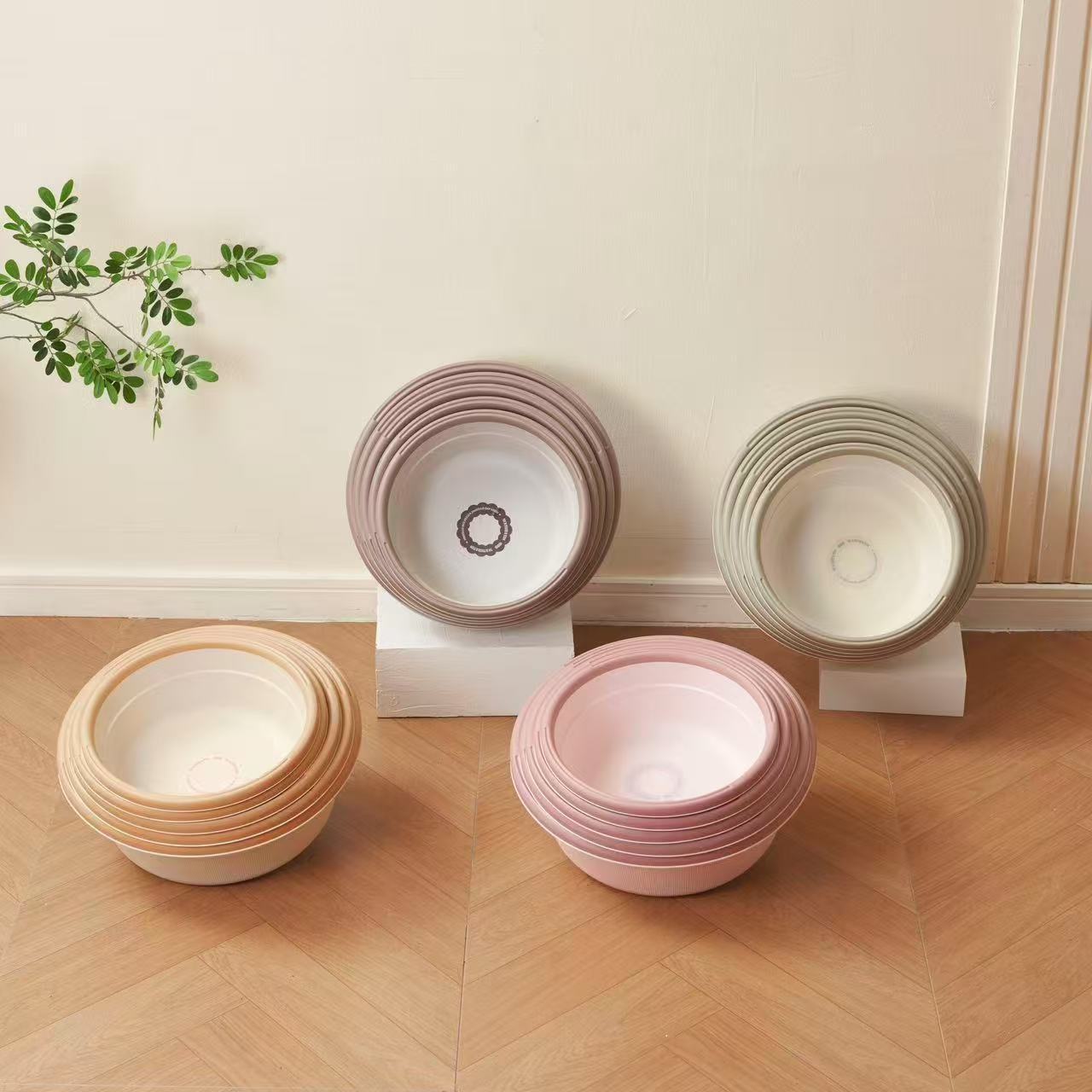 Large, thickened and durable plastic washbasin, household washbasin, small washbasin for student dormitories, laundry basin, foot basin