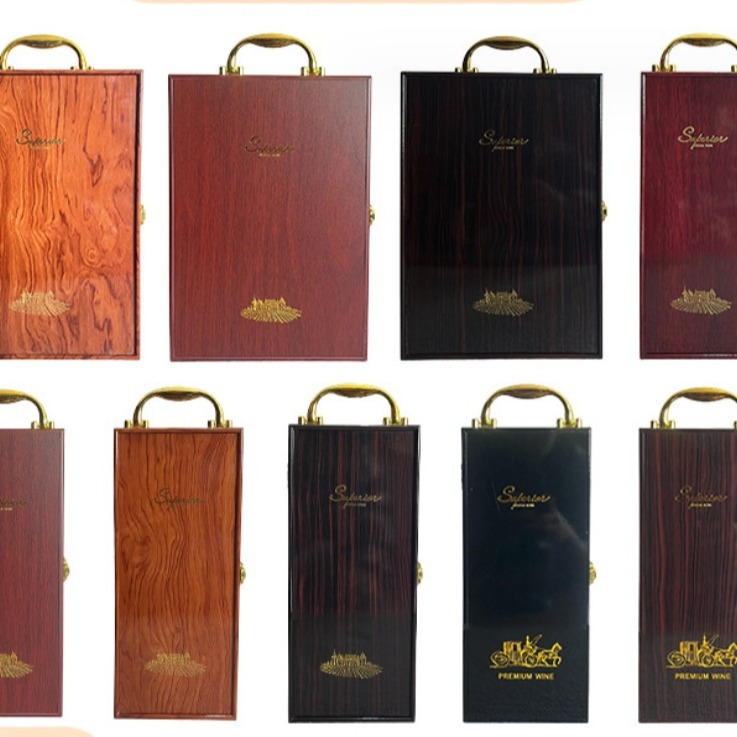 General spot piano paint red wine gift box Wine leather box