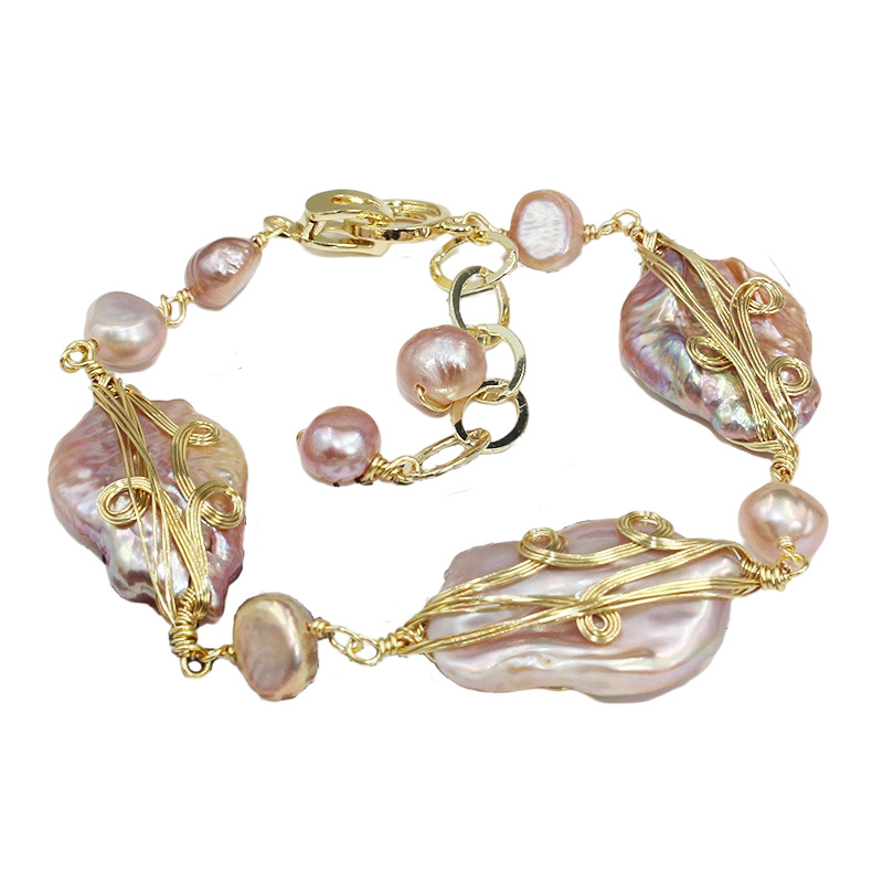 Baroque Bracelet Bracelet Fashion Natural Pearl Bracelet Women's Hand-Wound Pearl Bracelet Light Luxury Bracelet Wholesale Item Picture