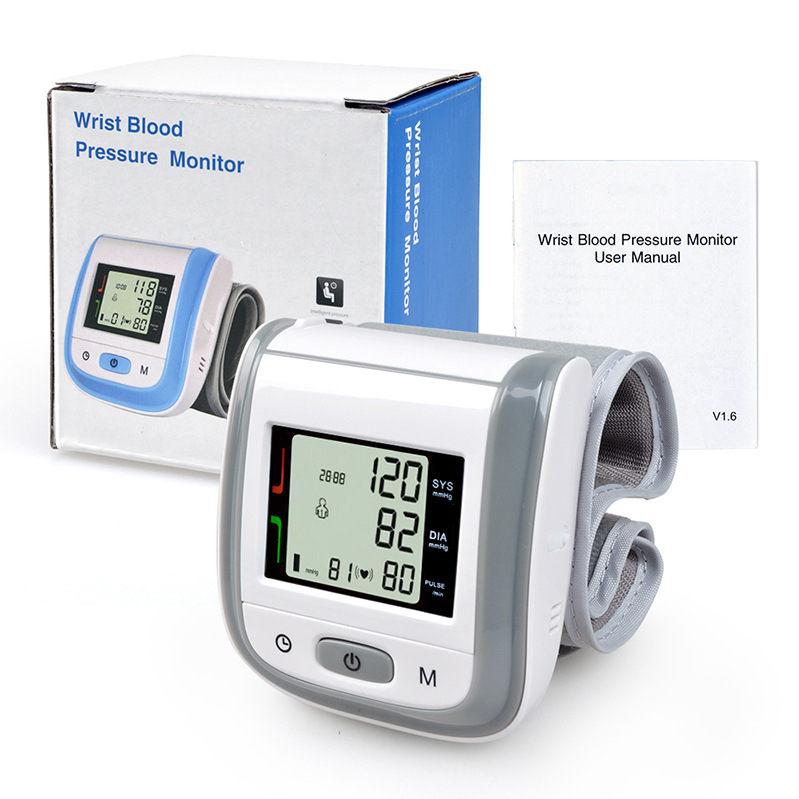 Cross-Border Wrist Electronic Blood Pressure Monitor Home No-Strip Portable Blood Pressure Monitor Automatic Pressure Measurement Blood Pressure Measurement