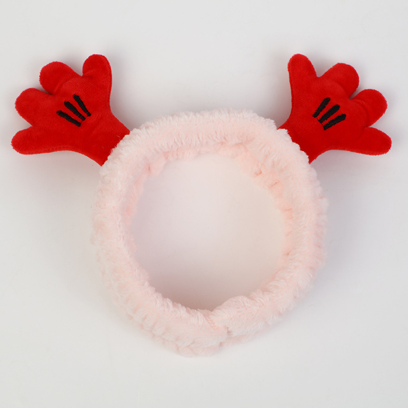 Cartoon Palm Design Comfortable Feel Girls Dormitory Home Cute Hair Band Hair Accessories Soft Cute Plush Hair Band Application Scenario