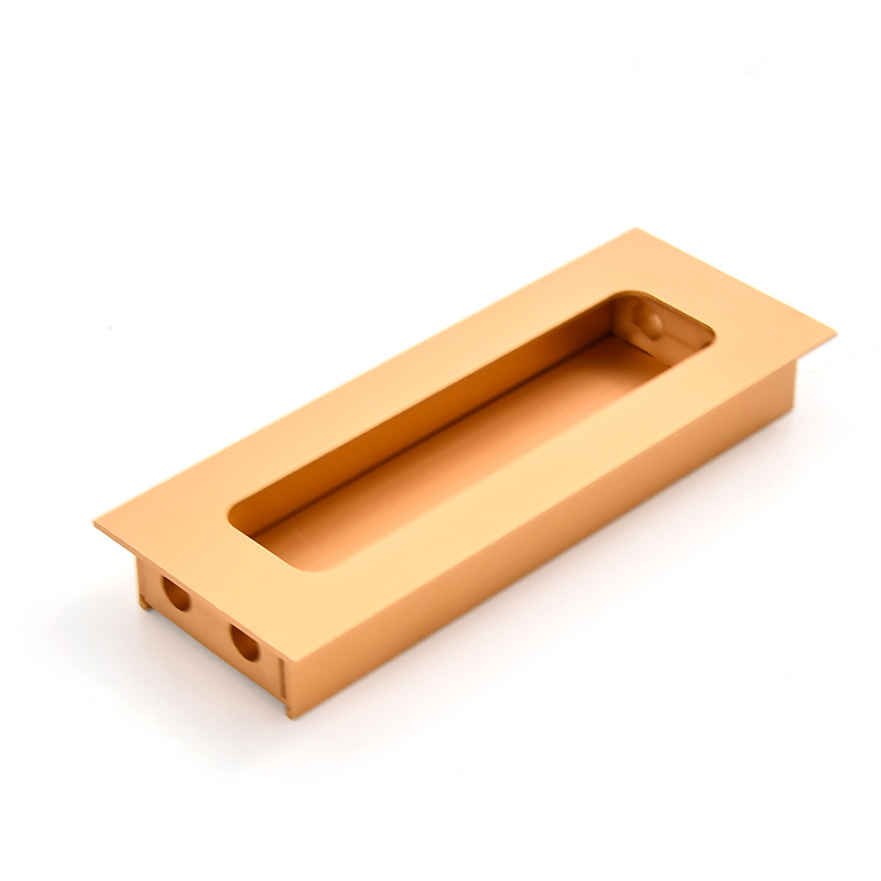 Modern and simple built-in hidden drawer, concealed pull handle, light luxury wardrobe, cabinet, sliding door handle, aluminum alloy buckle handle Item Picture
