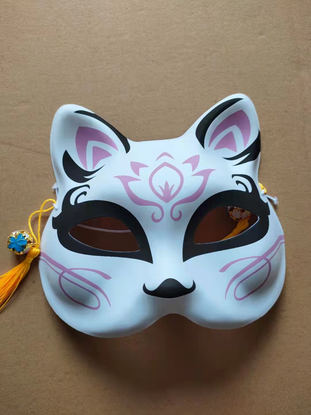 半脸猫狐狸面具日式和风动漫男女儿童款面具抖音同款舞会派对面具详情图3