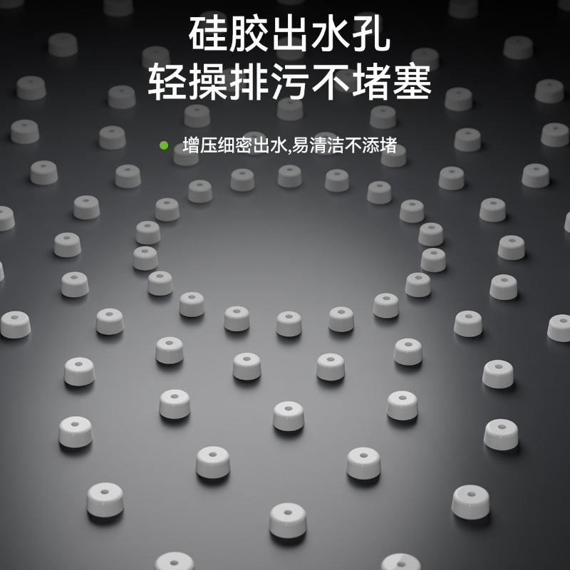 Shower head set, gun gray, four-speed cold and hot shower head, household pressurized nozzle, bathroom rain shower, direct wholesale from the manufacturer Specification image